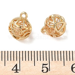 Pendenti in zirconi cubici trasparenti in micro pavè di ottone&nbsp;KK-D261-01G-07