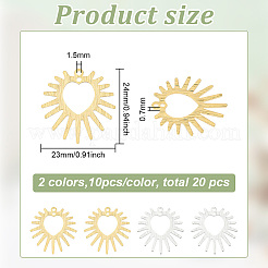 20шт 2 цвета латунные подвески&nbsp;KK-BC0012-96