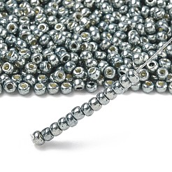 トーホー 6/0ラウンドビーズ  日本製シードビーズ  （pf565)パーマフィニッシュシルバーグレーメタリック  4mm  穴：1.5mm  約7570個/ポンド&nbsp;SEED-TR06-PF0565