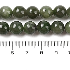 天然カナダ翡翠ビーズ連売り  ラウンド  9.5mm  穴：1mm  約40個/連  14.96インチ（38cm）&nbsp;G-NH0001-G01-01