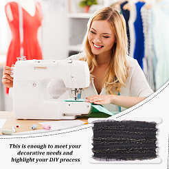 Плоский эластичный шнур из полиэстера с рюшами длиной 14 м. EC-FG0001-03A