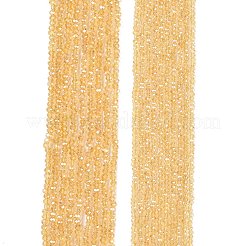 電気メッキガラスビーズセット  ABカラーメッキ  多面カット  ロンデル  ライトカーキ  2.9~3.3x2mm  穴：0.8mm  約135~140個/連  32~34cm&nbsp;EGLA-A044-T2mm-B03
