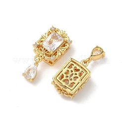 Латунные микро проложить кубического циркония бусы&nbsp;KK-Z139-03G-02