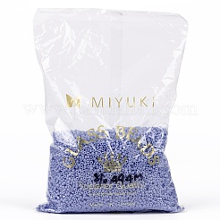 MIYUKIラウンドロカイユビーズ  日本製シードビーズ  8/0  （rr494)不透明瑪瑙青  8/0  3mm  穴：1mm  約19000~20500個/ポンド&nbsp;SEED-G008-RR0494