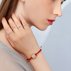 2 комплект из 2-х видов пластиковых колец-манжет с имитацией жемчуга RJEW-AN0001-07