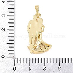Valentinstag Messing Micro Pave klare Zirkonia Anhänger&nbsp;KK-H273-43G-02