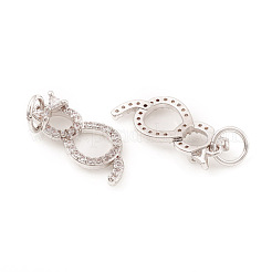 Латунные микро проложить кубического циркония подвески&nbsp;ZIRC-G169-01P