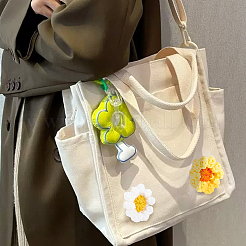 8 stücke 2 farben gänseblümchen blume form polyester gestrickt kostüm ornament zubehör&nbsp;PATC-FG0001-37