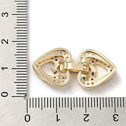 Латунные микро проложить кубического циркония раз за застежками&nbsp;KK-H455-53G-02