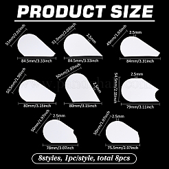 8 шт. 8 стиля акриловой глины клиновидная доска DIY-FG0008-21