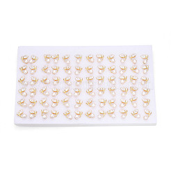 Серьги-гвоздики из натурального жемчуга из латуни PEAR-N020-06T