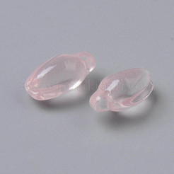 透明スプレー塗装ガラスペンダント  模造ヒスイのペンダント  つぼみ  ピンク  15x8.5x7.5mm  穴：1.2mm&nbsp;GLAA-S190-016F-04