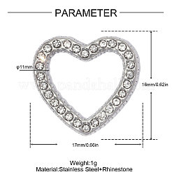 Pendentifs en acier inoxydable 304 avec strass en cristal&nbsp;RB-OY001-14P-02