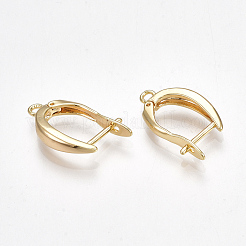 Латунные серьги-кольца с застежкой сзади&nbsp;LS-X-KK-S350-072G