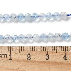 Природные Аквамарин бисер нитей&nbsp;G-F509-02-4mm