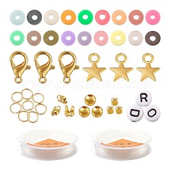 Kits de fabrication de bracelets de perles heishi en argile polymère bricolage&nbsp;DIY-FS0002-30