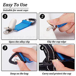 6 шт. 6-цветные нейлоновые ремешки-зажимы для шляпы FIND-GO0001-13