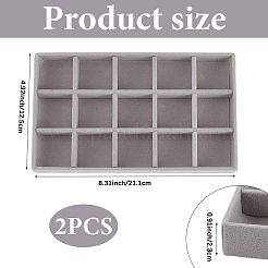 15 прямоугольная деревянная сетка&nbsp;AJEW-WH20054-062G-02