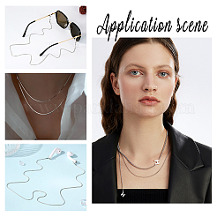 Латунь круглый змея цепи ожерелье материалы&nbsp;NJEW-PH0001-19