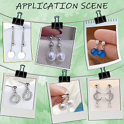 100 шт. фурнитура для сережек-гвоздиков из нержавеющей стали 304 STAS-SP0001-55P