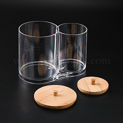 Plastique avec des conteneurs en bois&nbsp;CON-WH0079-95