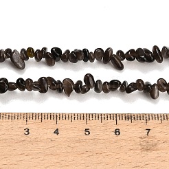 Natürliche silberglänzende Obsidian-Perlenstränge&nbsp;GG-CBAE051-A03-02