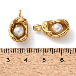 Perlenanhänger aus 304 Edelstahl und ABS-Kunststoff&nbsp;PL-L002-01G