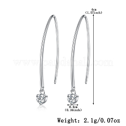 925 плоская круглая подвесная серьга из стерлингового серебра HI6104
