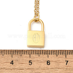 Ожерелья с подвесками из нержавеющей стали 304 Rolo NJEW-S444-01G-15