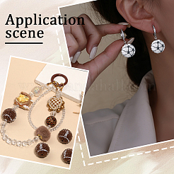 40 шт. 5 вида спортивных непрозрачных бусин из акриловой смолы&nbsp;MACR-PA0001-05