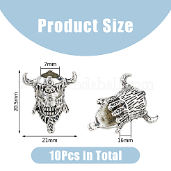 10 шт. бусины из сплава в тибетском стиле&nbsp;TIBEB-DC0001-05