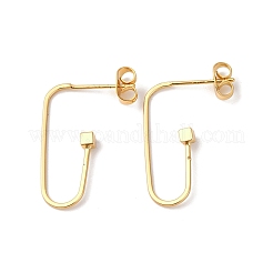 Кубические серьги-гвоздики из латуни EJEW-S280-04G