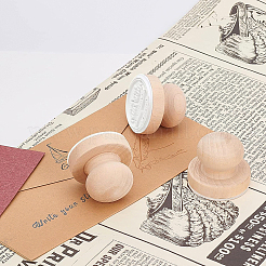 Деревянная ручка-штамп DIY-BC0004-52