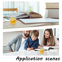 4 шт. 4 стильных прозрачных акриловых коврика под чашки DJEW-GO0001-02