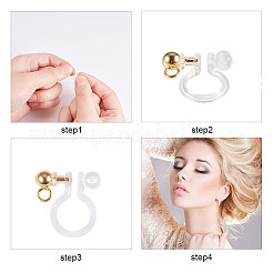 Ohrclips zum Aufstecken aus Kunststoff&nbsp;LS-KY-P007-H01
