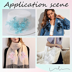 Аксессуары для костюмов с вышивкой из полиэстера и блесток&nbsp;DIY-WH20025-015B