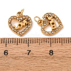 Colgantes de rhinestone de acero inoxidable 304&nbsp;RB-CBA73E1-02G
