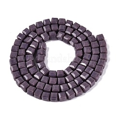 Abalorios opacas de vidrio hebras&nbsp;GLAA-R041-8x8mm-C06