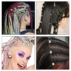 Пластиковые бусины для плетения дредов и алюминиевые бусины для плетения дредов OHAR-NB0001-15