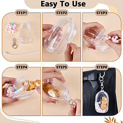 Прямоугольные прозрачные пластиковые пакеты для хранения из ПВХ с застежкой-молнией&nbsp;ABAG-WH0032-114A