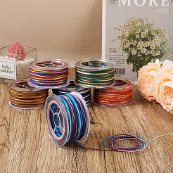 6 рулон 6-х цветной сегментно окрашенной полиэфирной нити&nbsp;OCOR-EL0001-01A