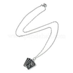 Ожерелья с подвеской из эмали из сплава пентаграммы/гроба/книги в готическом стиле&nbsp;NJEW-JN04362