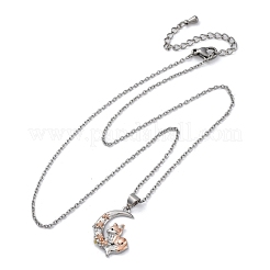 Латунная подвеска в виде лунной лисы&nbsp;NJEW-C067-02P