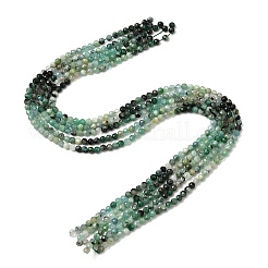 Натуральные изумрудные бисерные пряди G-Z106-A02-4mm-02