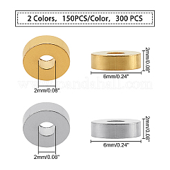 Perline distanziatrici in ottone stile 300 pz 2&nbsp;KK-FH0001-95