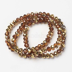 Гальванизируйте прозрачное стекло бисер нитей&nbsp;EGLA-A034-T4mm-O12