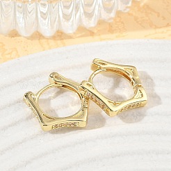Pendientes de aro de circonio cúbico de micro pave de latón&nbsp;KK-CBA30C7-27G