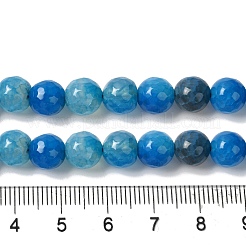 Brins de perles d'agate de veines de dragon naturelles teintes et chauffées&nbsp;G-P539-A01-17