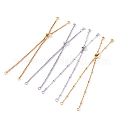 2 комплект 2 цветов 304 нержавеющая сталь браслет-спутник слайдер изготовление&nbsp;MAK-TA0001-22