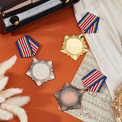 3 médaille étoile en alliage bicolore&nbsp;JEWB-DC0006-47